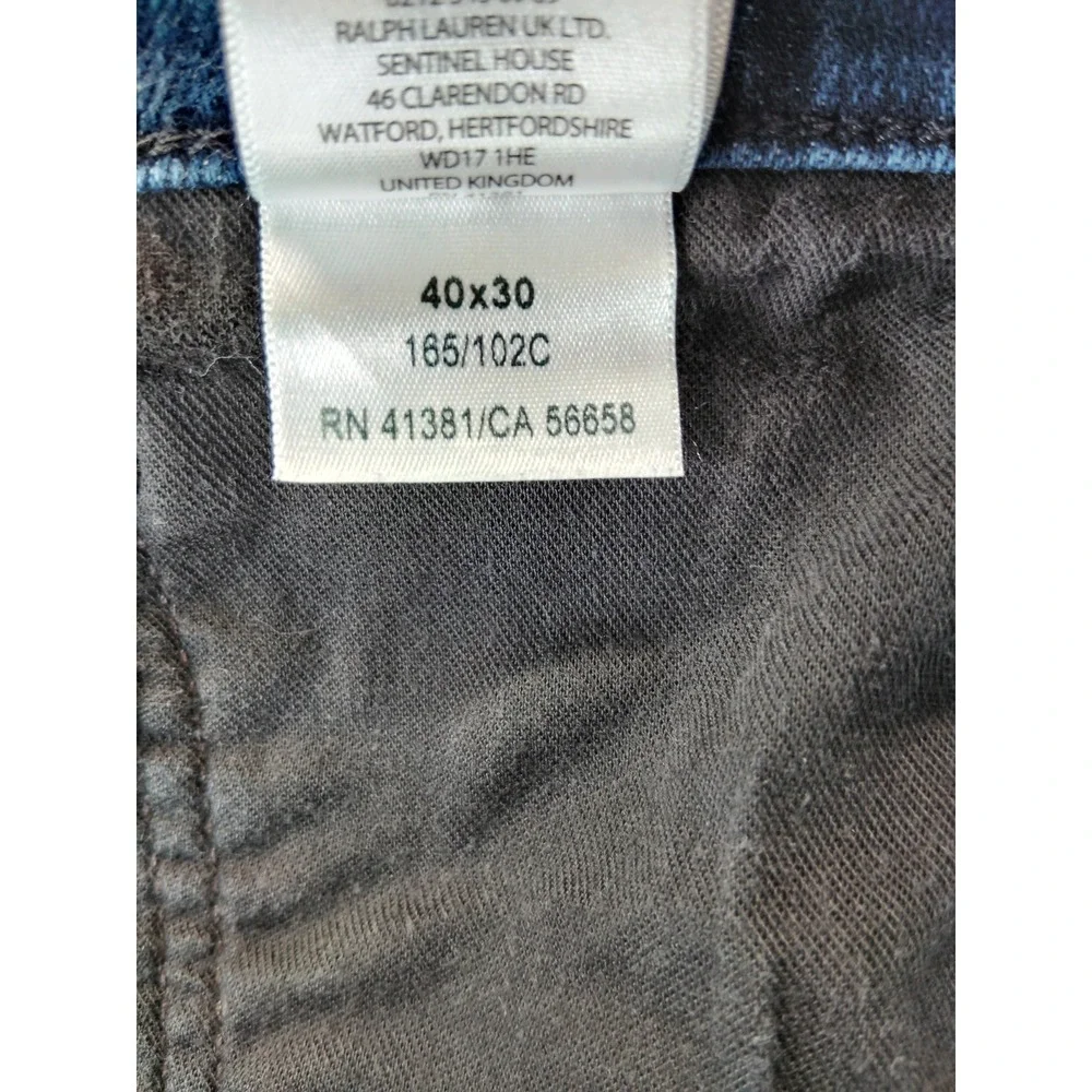 Polo Ralph Lauren Jeans Mens 40x30 (Fits 40x29) Hampton Relaxed Straight Blue